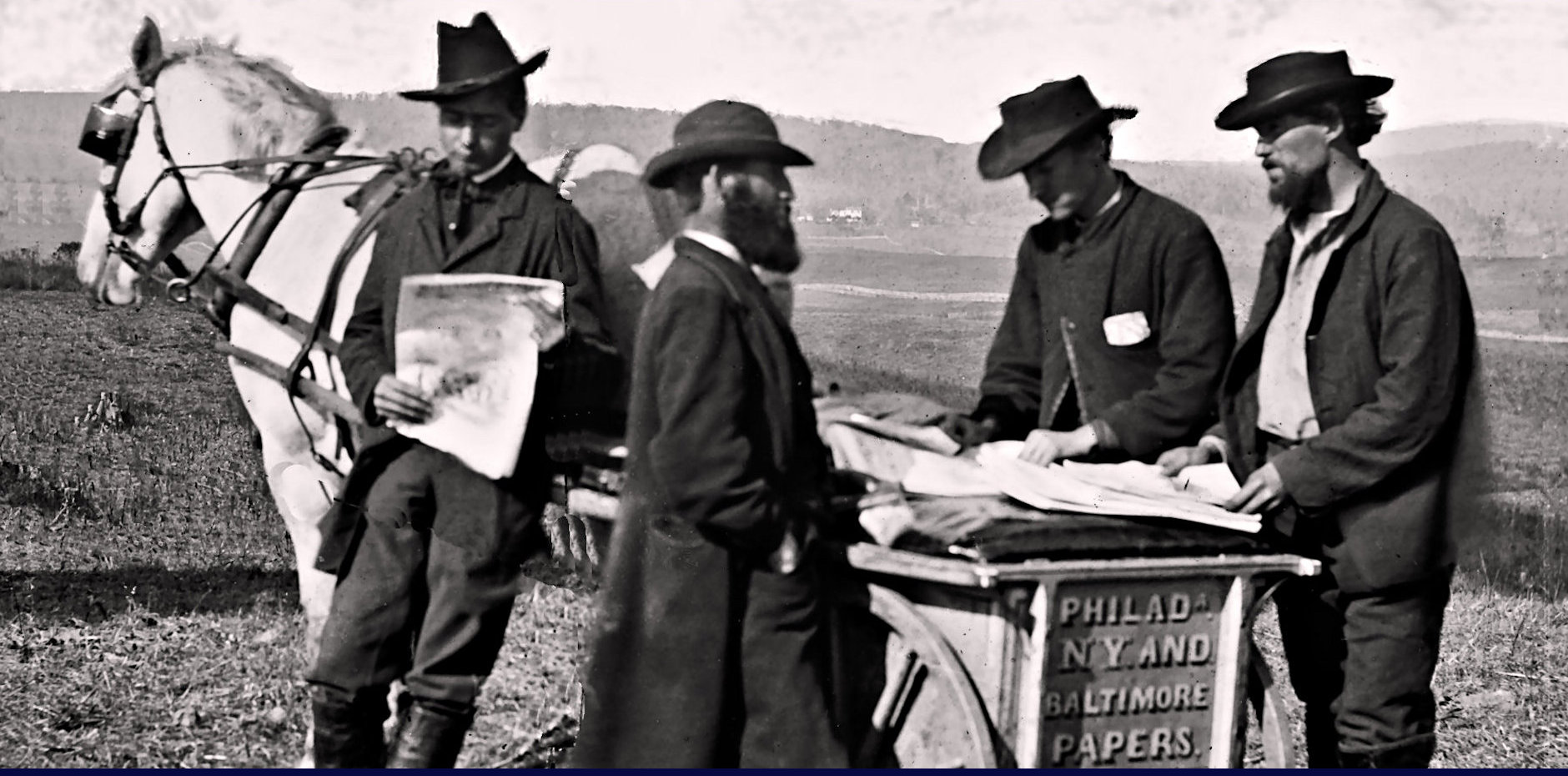 Civil War newspaper vendor, 1863